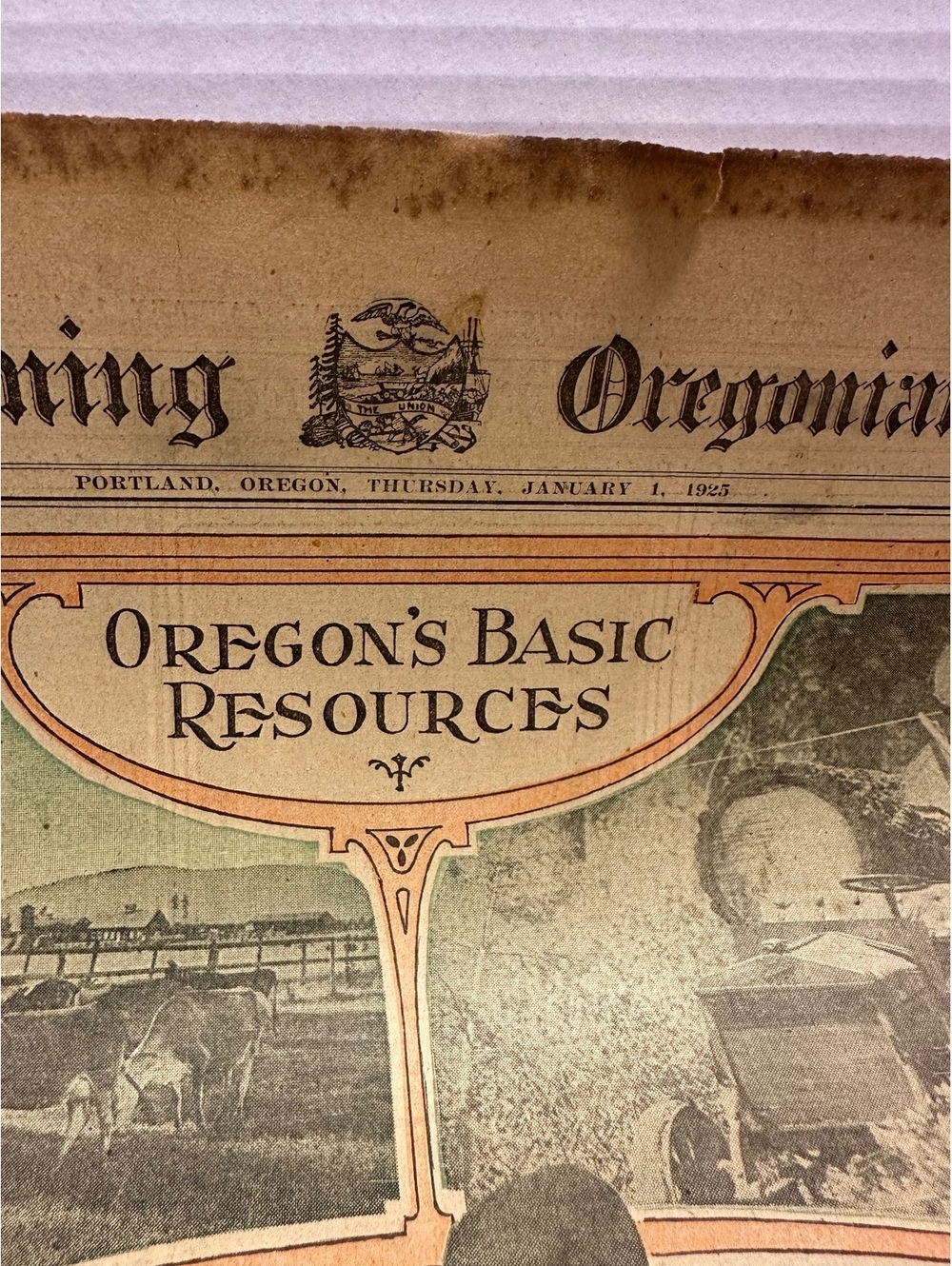 1925 Morning Oregonian New Year’s Edition Portland Oregon Newspaper - Picture 2 of 12